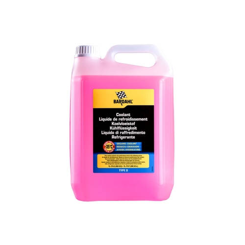 Червен Антифриз, BARDAHL Coolant -35 °C, Type D, Готов За Употреба, 5 литра