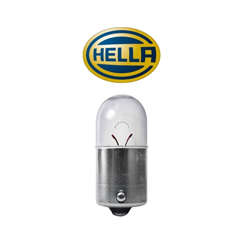 Крушка HELLA, R10W, 12V, 10W, BA15s, ГАБАРИТИ