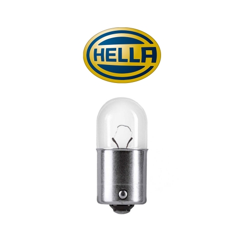 Крушка HELLA, R5W, 12V, 5W, BA15s, МИГАЧИ