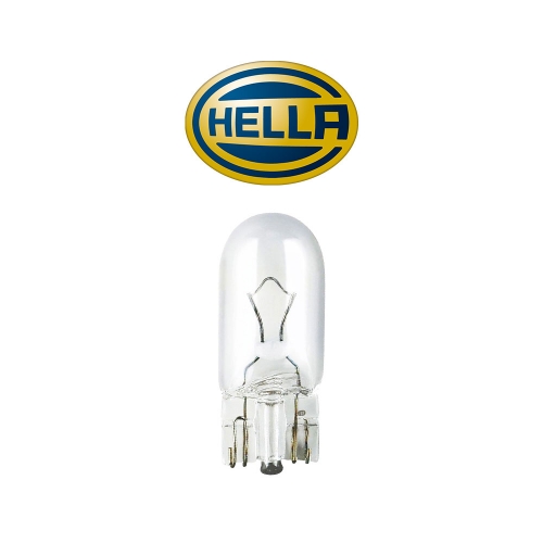 Крушка HELLA, W5W, 12V, 5W, W2.1x9.5d, МИГАЧИ