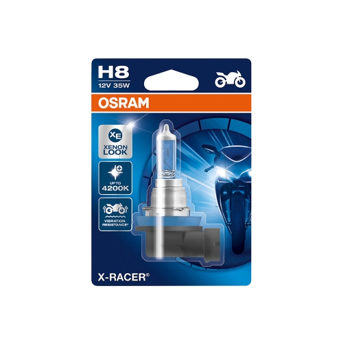 Крушка OSRAM, H8, 12V, 35W, PGJ19-1, X-RACER, VIBRATION RESISTANCE, МОТОЦИКЛЕТ