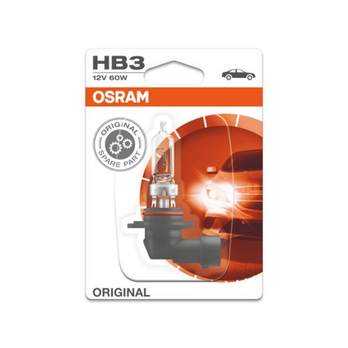 Крушка OSRAM, HB3, ORIGINAL, 12V, 60W, P20d, ОСНОВНИ СВЕТЛИНИ