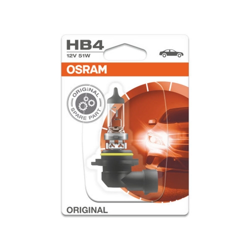 Крушка OSRAM, HB4, ORIGINAL, 12V, 51W, P22d, ОСНОВНИ СВЕТЛИНИ 
