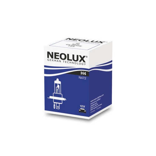 Крушка NEOLUX, H4, 12V, 60/55W, P43t, NLX472, ОСНОВНИ СВЕТЛИНИ, 1 брой