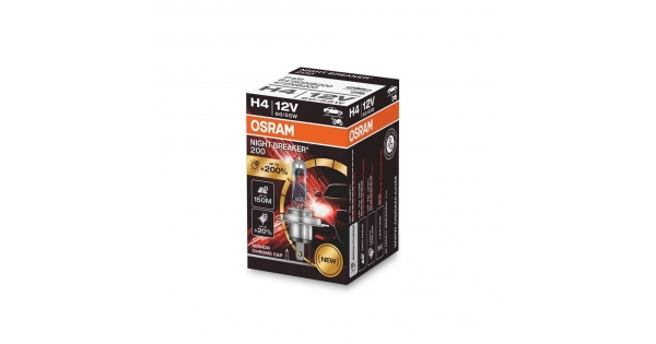 Ampoule Phare OSRAM H4 Night Breaker +200% - 12V - Neuf En Boîte (64193NB200)