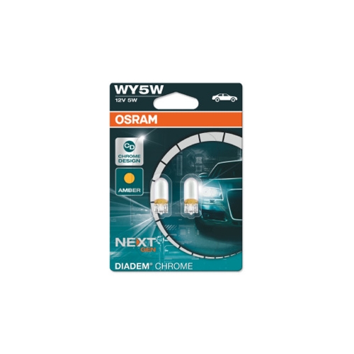 Крушка OSRAM, WY5W, 12V, 5W, W2.1x9.5D, DIADEM CHROME, Next Gen, 2 броя