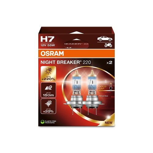 Крушки OSRAM H7 12V 55W PX26d NIGHT BREAKER 220 2 броя НАЙ-НИСКА ЦЕНА В БЪЛГАРИЯ